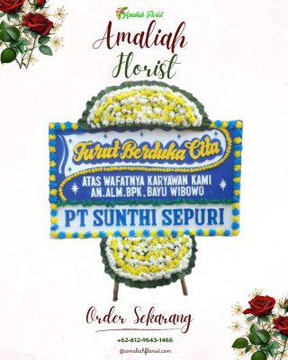 Papan Bunga Duka di Benda